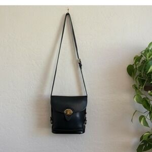 Dooney & Bourke Black All Weather Leather Calvary Spectator Crossbody Bag